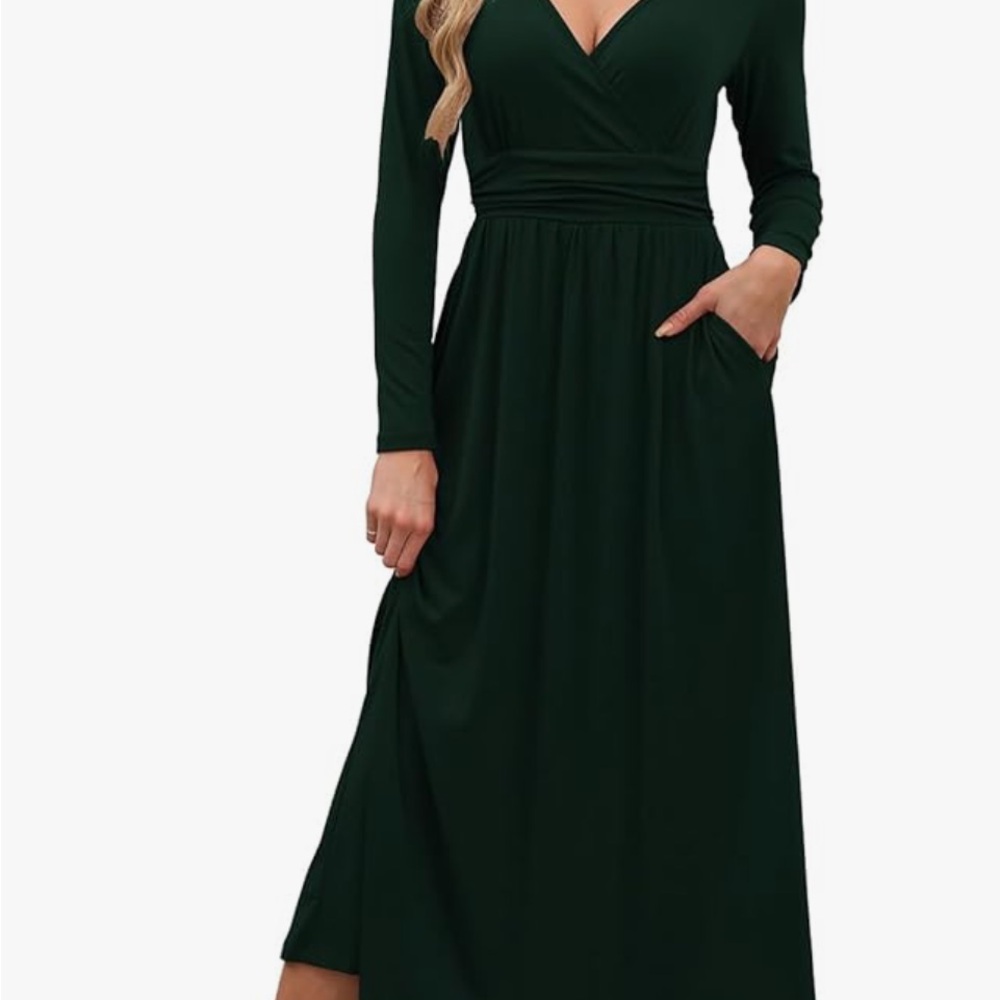 Elegant Dark Green Maxi Dress